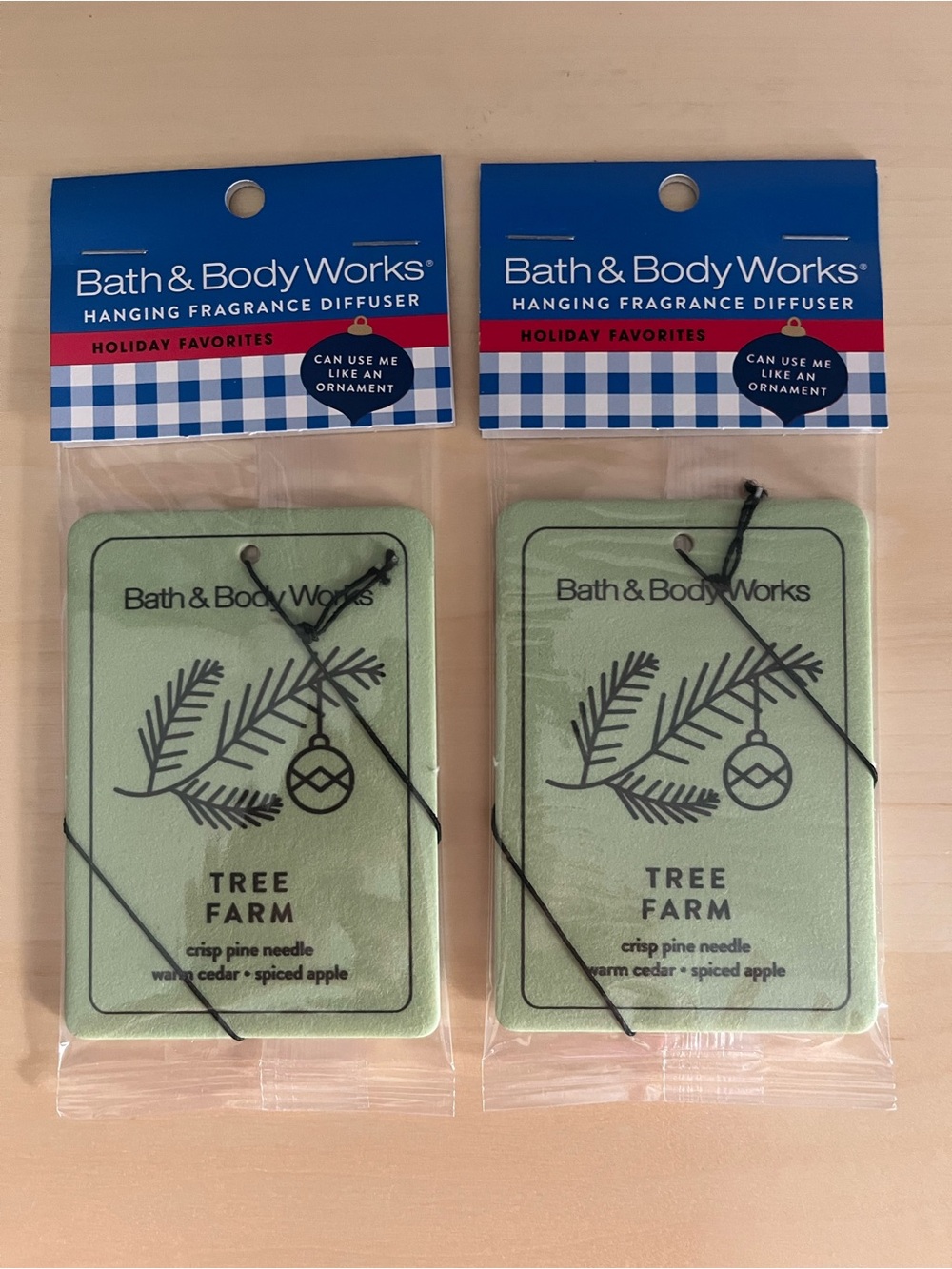 Two New Bath & Body Works Tree Farm Hanging Fragrance Diffuser